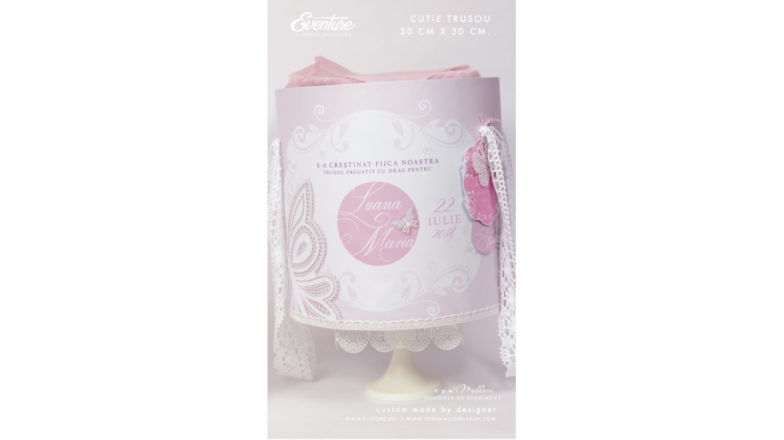 Trusou de botez brodat pentru fetite cu fluturasi, Butterfly Effect 10
